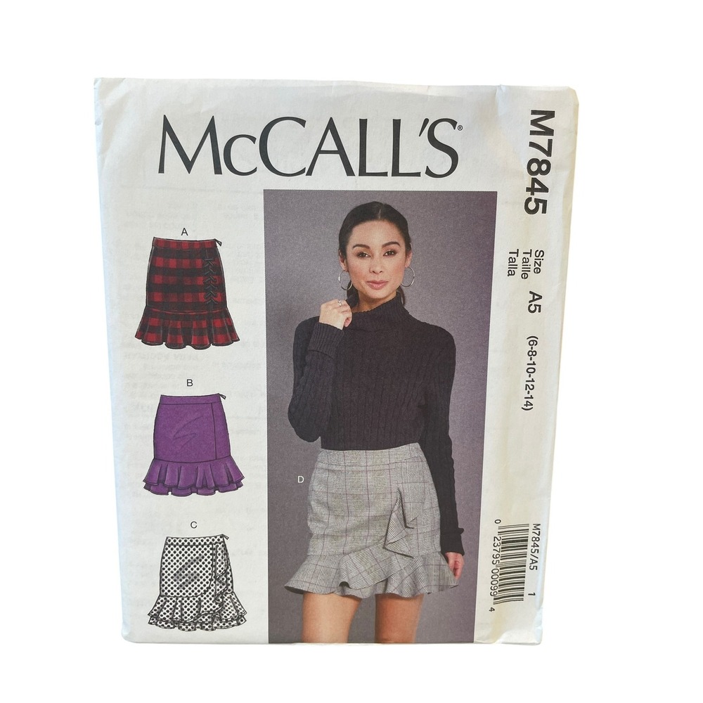 McCALL'S M7845 Misses' Skirts Size 6-14 Flounce Variations Pattern